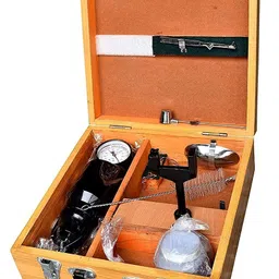 AAYAT Rapid Moisture Meter (2 Meter) | Rapid Moisture Meter – Complete Apparatus – Packed in Wooden case for Ease in Storage and Transportation – Includes 2 Calcium Carbide Boxes (Analog) image 1