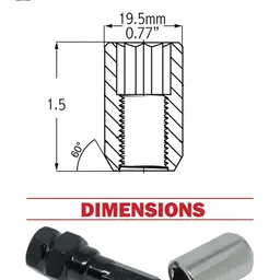 Kylo 12x1.25 Chrome Plated Pack of 16 Anti-Rust Alloy Wheel Kit/Nut Alto, WagonR, Ciaz, Brezza, Swift, Dzire, Scross, Baleno, Ertiga| Mag Lug Nut Dual Hex Key Included for Only Maruti Cars image 4