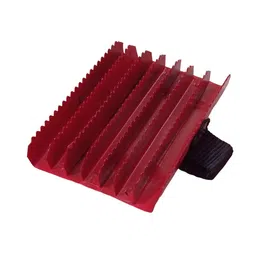 generic Horse And Cow Metal Grooming Brush with Handle, Red Color image 3