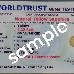 sidharth gems 7.25 Ratti / 6.52 Carat AAA++ Quality Yellow Sapphire Ceylon Mined Pukhraj Gemstone Certified Natural Gemstone image 2