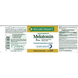 Nature's Bounty Melatonin 3 Mg 240 Quick Dissolve Tablets image 4