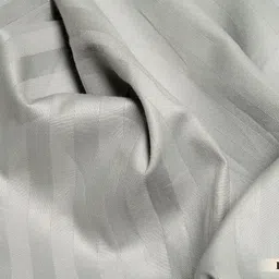 Trance Home Linen Zippered 100% Cotton 200TC Satin Stripe King Size Duvet Cover Quilt Cover Blanket Cover Razai Comforter Cover with 2 Pillow Covers (102 x 110 inch, Silver Grey) image 3