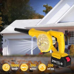 xengva 2-in-1 Cordless 21V Electric Leaf Blower,Mini Grass Blower 181MPH, 4.0Ah Battery Powered 20000RPM Handheld Blowing Leaves Dust, Vacuum Clearing Dust,Clean Corner for Lawn Patio Yard Garden Grass Dust image 5