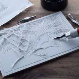 ESSDEE Mastercut Linoleum Carving Blocks - Stampmaking Printmaking Lino Carve - 100 x 100 x 4mm - Pack of 2 image 2