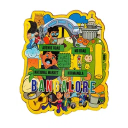 SkyWalker India Souvenir Wooden Bangalore Fridge Magnet for Gifting image 1