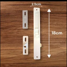 generic Metal Body Concealed Lock for Aluminium Sliding Window and Door| 7 Inch | Pack of 1 Pair(2 Pcs) |White image 2