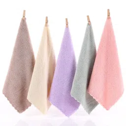 uber world Women Girls Handkerchiefs Ultra Absorbent and Super Soft Microfiber Face Towels Pastel Colors image 1