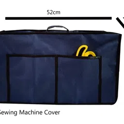 generic Sewing Machine Cover, Navy Blue, Polyester, 21" x 52cm x 31cm, Elastic Band image 2