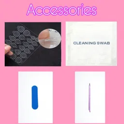 generic SR FUSION Trends Premium Designer 12pcs Stick-on Nails set, with Easy Glue Tab application, Nails are Reusable & Unbreakable image 5