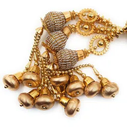 simka SIMKA® Golden Dori Hande made Punjabi Paranda/Traditional Parandi for Women & Girls/Braid Tassles/Hair Extension/Choti/Ethnic Hair Accessories (1 piece) image 5