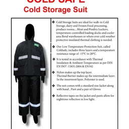 safety zone Cold Storage Suit With Pant and Gloves for -15° to -25° Degree Temperature | EN Certified Jacket Suitable for Cold Room image 2