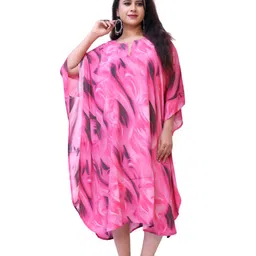 sun-rose fashions TIE DYE PRINTED SHORT BEACH KAFTAN CAFTAN image 1