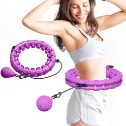 Lovelyduo Weighted Hula Circle with 24 Links Infinity Fitness Hoop Plus Size Smart Exercise Equipment for Adults Weight Loss image 2
