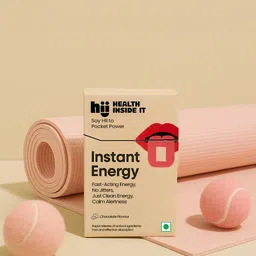 hii health inside it HII LIFESCIENCE Instant Energy Strips | 50mg Natural Caffeine + L-Theanine | Fast-Acting Vegan Supplement | Chocolate flavour | Focus, Stamina & Pre-Workout | No Sugar | 25 Strips image 1