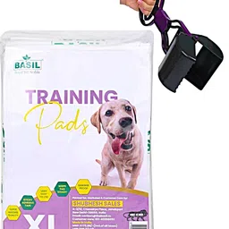 waggytails Basil Training Pads for Dogs XL | 15 Pee Pads | 60 x 90CM | Pet and Puppy | 100% Leak Proof | & Non-Breakable Poop Scooper Small for Pets image 1
