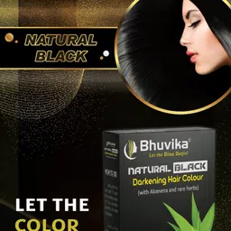 bhuvika Bhuvika; Let the Bliss Begin! Natural Black Darkening Hair Colour(25Gm)-Pack Of 2 image 3