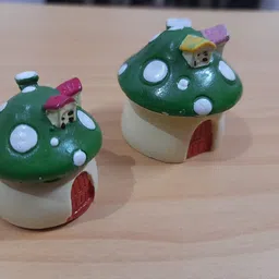 the decorshed Buy polyresin Miniature Mushroom Pack of 2 for Bonsai Tray, Miniature That maketray Beautiful image 4