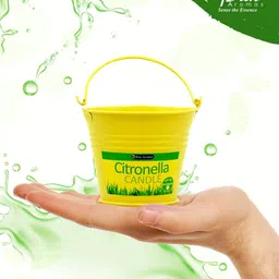 Pan Aromas - Citronella Paraffin Wax Bucket Candle| Mosquito Repellent Smokeless Candle 120 GMS, 30 Hours Burn Time| Ideal for Home and Office image 5