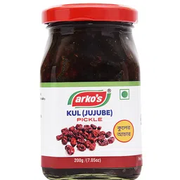 Arkos Homemade Indian Traditional Bengali Kul Pickle | Ber ka Achar | Jujube Pickle | 200gm, | Oil Free Pickle,Hot, Tangy, Sour, & Spicy Kul (Ber, Jujube, Regi Pandu) ka achar image 3