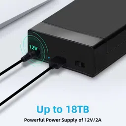 VOOCME 3.5 Inch Hard Drive Enclosure USB 3.0 External Hard Drive Docking Station for 3.5 2.5 inch SATA Hard Drives SSD 10TB Storage Capacity HDD Enclosure with 12V/2A Power Supply UASP Acceleration image 4