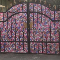 UV Resistant 3 X 5 Feet PVC Gate Sheet_Grill Sheet_Gate Covering Sheet_Balcony Saftey Sheet_Privacy Sheet_Floral Design_with 1 Scissor_50 Tags SPGST29 image 3