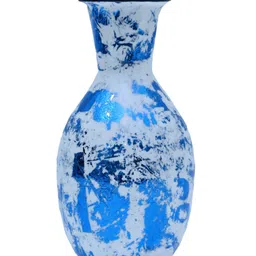 Amaze Shine Unbreakable Modern Metallic Flower Vase for Home and Decor - Handmade (Blue) image 2