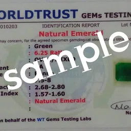 parineeta gems 4.00 Carat Natural AAA++ Quality Green Loose Gemstone Natural Certified Zambian Emerald/Panna Stone for Men and Women {Lab Approved} image 5