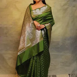 avantika fashion Women's Kanjivaram Soft Pure Silk Banarasi Sarees With Blouse Piece image 4