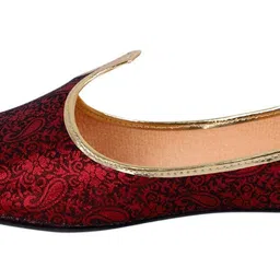 deeuco Men's Traditional Maroon Wedding and Sherwani Jutti,Mojari image 3