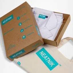 neatnik Men Doctor's White Coat Polyester Viscose (Medium) image 4