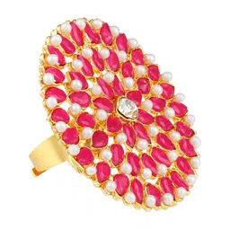 asmitta Gold Toned Adjustable Ring for Women & Girls image 1