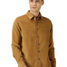 thomas scott Men's Premium Slim Fit Corduroy Casual Shirt image 1