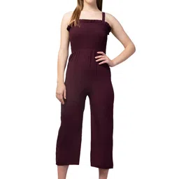 glito Solid Shirt Collar Half Sleeves Jumpsuit For Women image 5