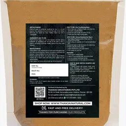 Thanjai Natural 100% Pure Natural Reetha Powder (Sapindus Mukorossi) - 250gm image 2