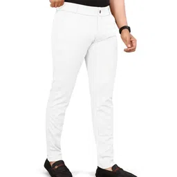 hiya creation Men's Lycra Stretchable Formal Pant Trousers HYCR_001-MRN image 1