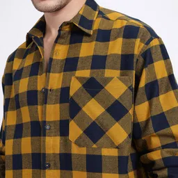 glitchez Buffalo Checked Flannel Oversized Shirt image 3