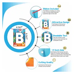 Wobbox Happy Birthday Props, Happy Birthday Banner, Baby Shark Theme Decoration Items Multi Color -Pack Of 14 image 5