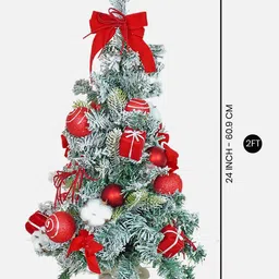 Little Surprise Box LLP Red & White Christmas Tree With Glitter Water Light & Snow image 5