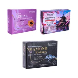 Mexico herbs Set Of 3 Bridal, Korean & Diamond Facial Kit For Skin Brightening - 60 g Each image 1