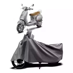 Auto Pearl Two Wheeler Cover with Bag for Vespa VXL BS6, Silver-picture-23