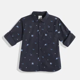 WROGN YOUTH Boys Slim Fit Printed Pure Cotton Casual Shirt-picture-42