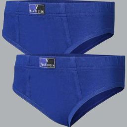 Van Heusen Regular Fit Anti Bacterial Colour Fresh Solid Briefs - Pack of 2 - Sodalite Blue-picture-21