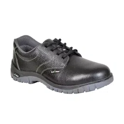 Safe Ride Steel Toe Safety Shoes PVC Double Density Low Ankle Black Buff Leather Size UK12, Strome-picture-14