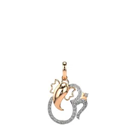 VALANOVA 18K Rose Gold Plated 0.34Ct Lab Grown Diamond Pendant-image-51