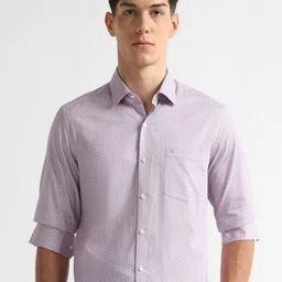 Arrow Originals Slim Fit Geometric Printed Spread Collar Cotton Formal Shirt-image-60