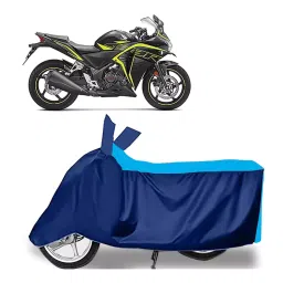 Auto Pearl Two Wheeler Cover for Honda CBR 250R - Cyan, Blue-picture-16