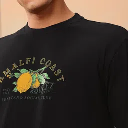 Mast & Harbour Relaxed Fit Graphic Printed Pure Cotton T-shirt image 3