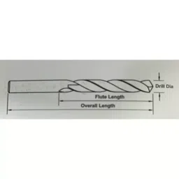 V3 Jobber Drill High Speed Steel Parallel Shank 9.92 mm Dia 87 mm Flute Length (Pack of 10) image 2