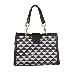 MINI WESST White Casual Printed Tote Bag image 4