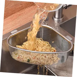 Hudioo Triangle Sink Strainer, Stainless Steel Mesh, Medium Size, Modern Style image 5